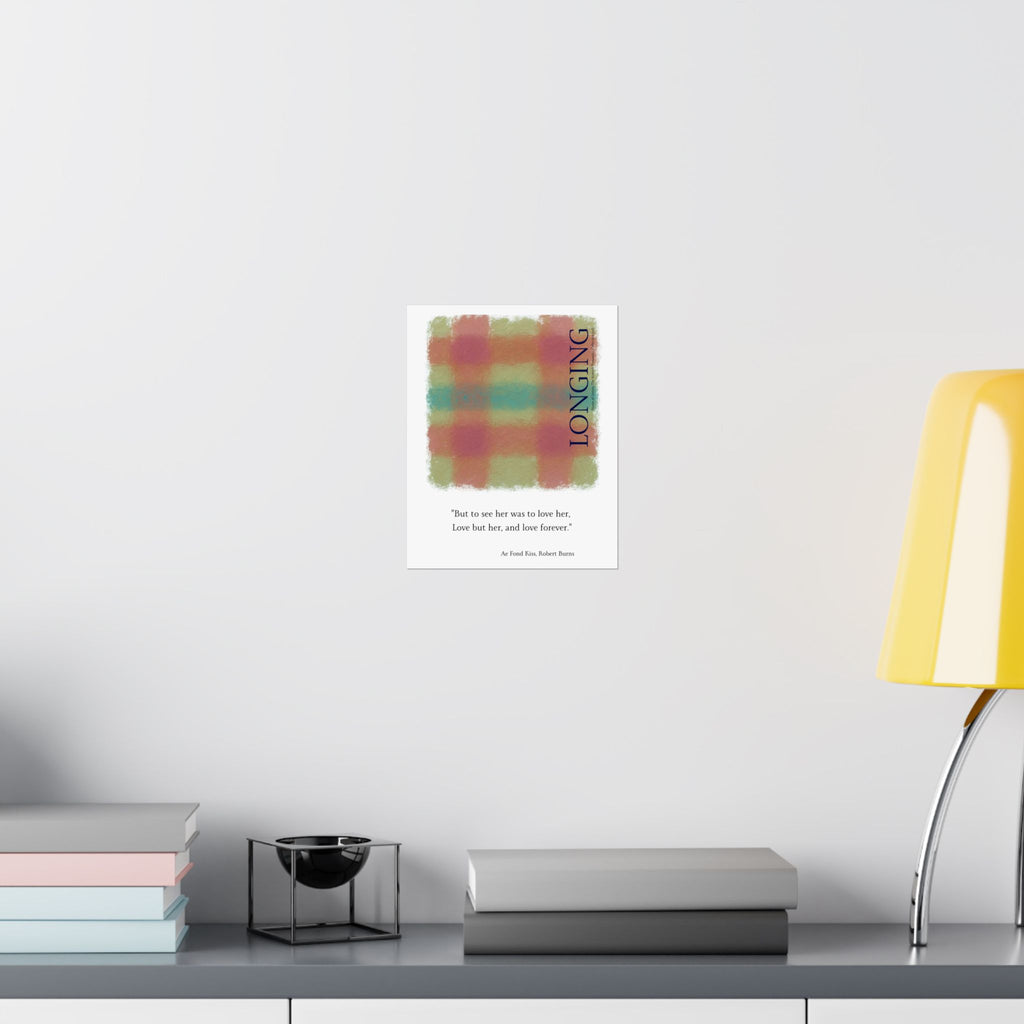 Robert Burns "Longing" Tartan Poster — Scottish Romantic Literary Wall Art