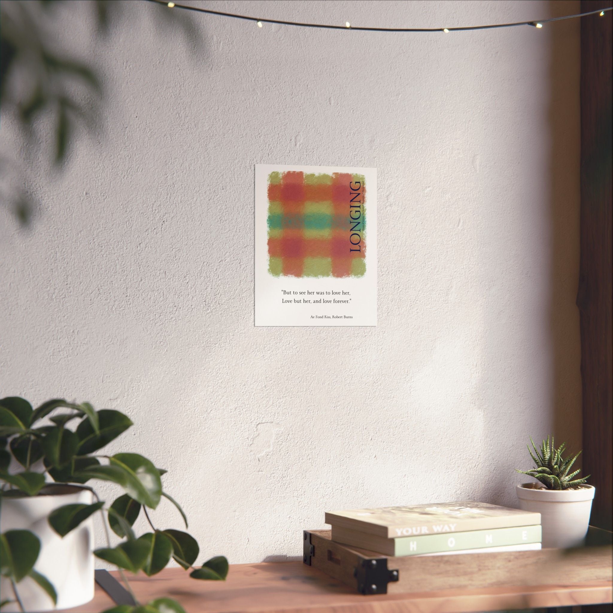 Robert Burns "Longing" Tartan Poster — Scottish Romantic Literary Wall Art